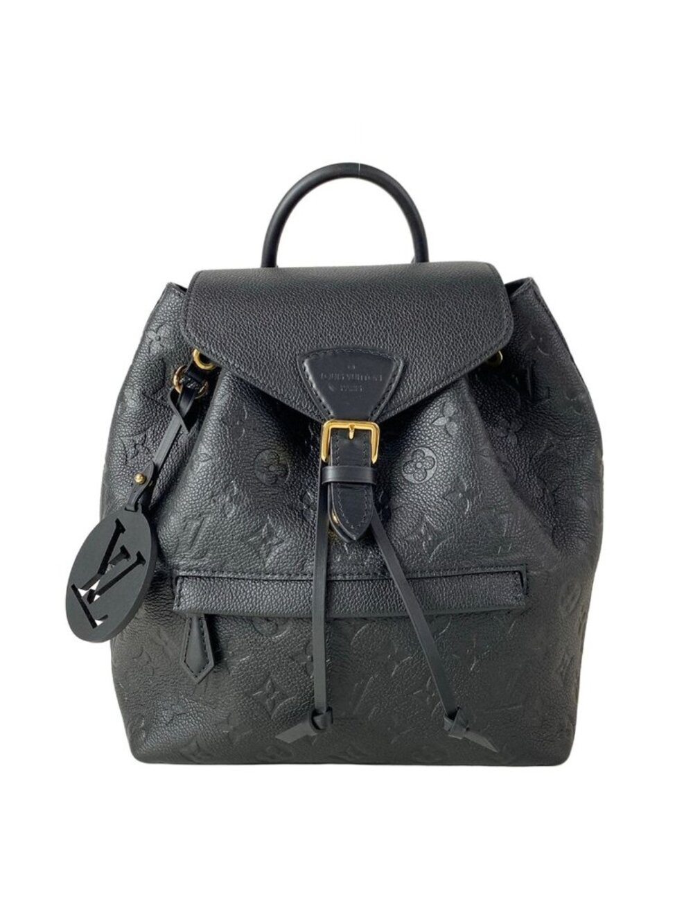 Louis Vuitton Backpack Monogram Empreinte Montsouris PM Noir Leather Cowhide